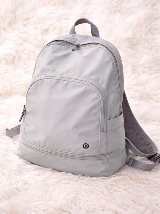 Lululemon Handbags - Lululemon Backpack Gray | Lightweight Nylon Gym Bag READ DAMAGE